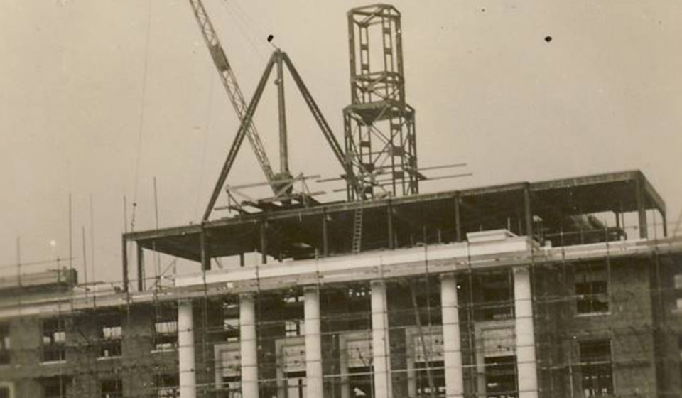view of a building in construction