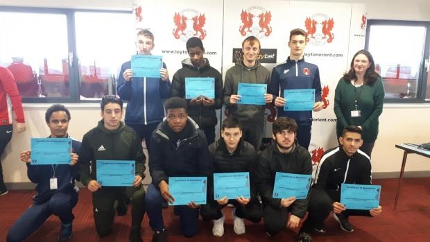 Leyton Orient Trust awards 'inspiring' students on the College Study Programme at Waltham Forest College