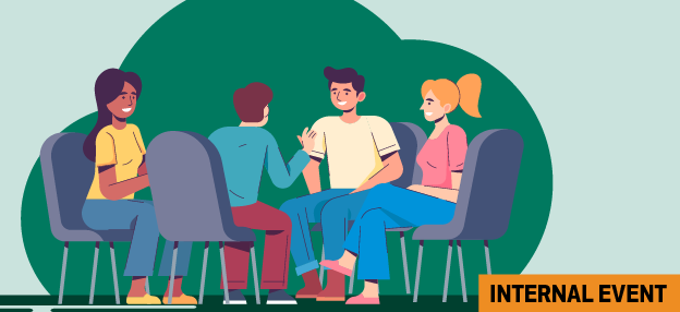 Illustration of students sitting around a desk