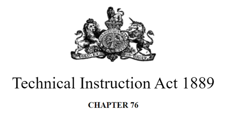 Technical instruction act 1889 logo