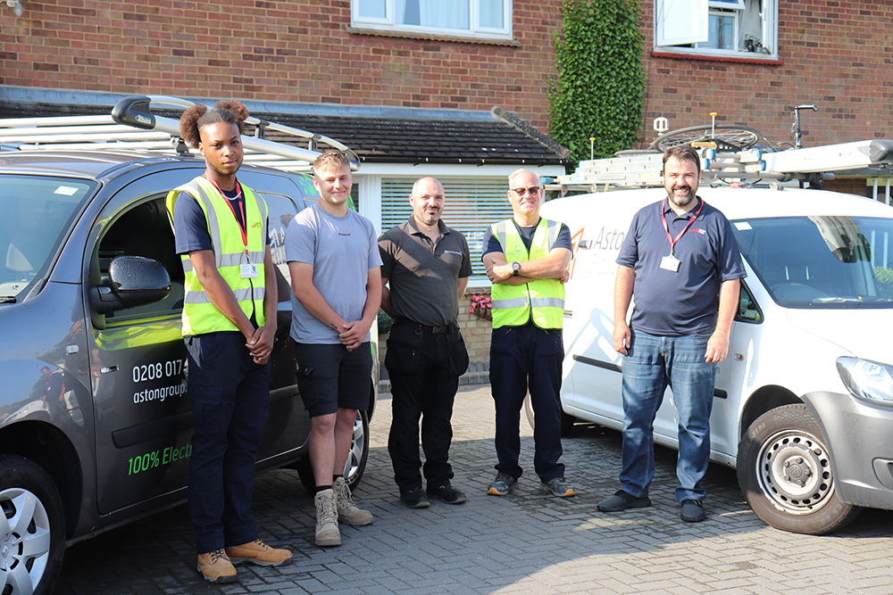 Aston Group and Waltham Forest College installation team