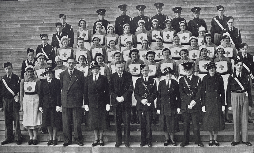 a meeting of college red cross detatchments 1942