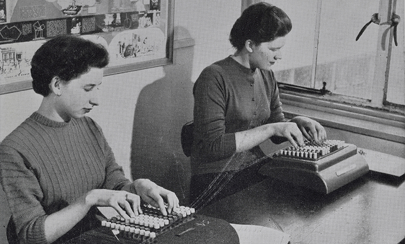 calculating machine operation 1958